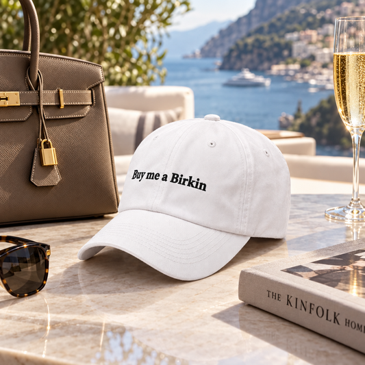 Buy Me a Birkin - Embroidered Cotton Cap