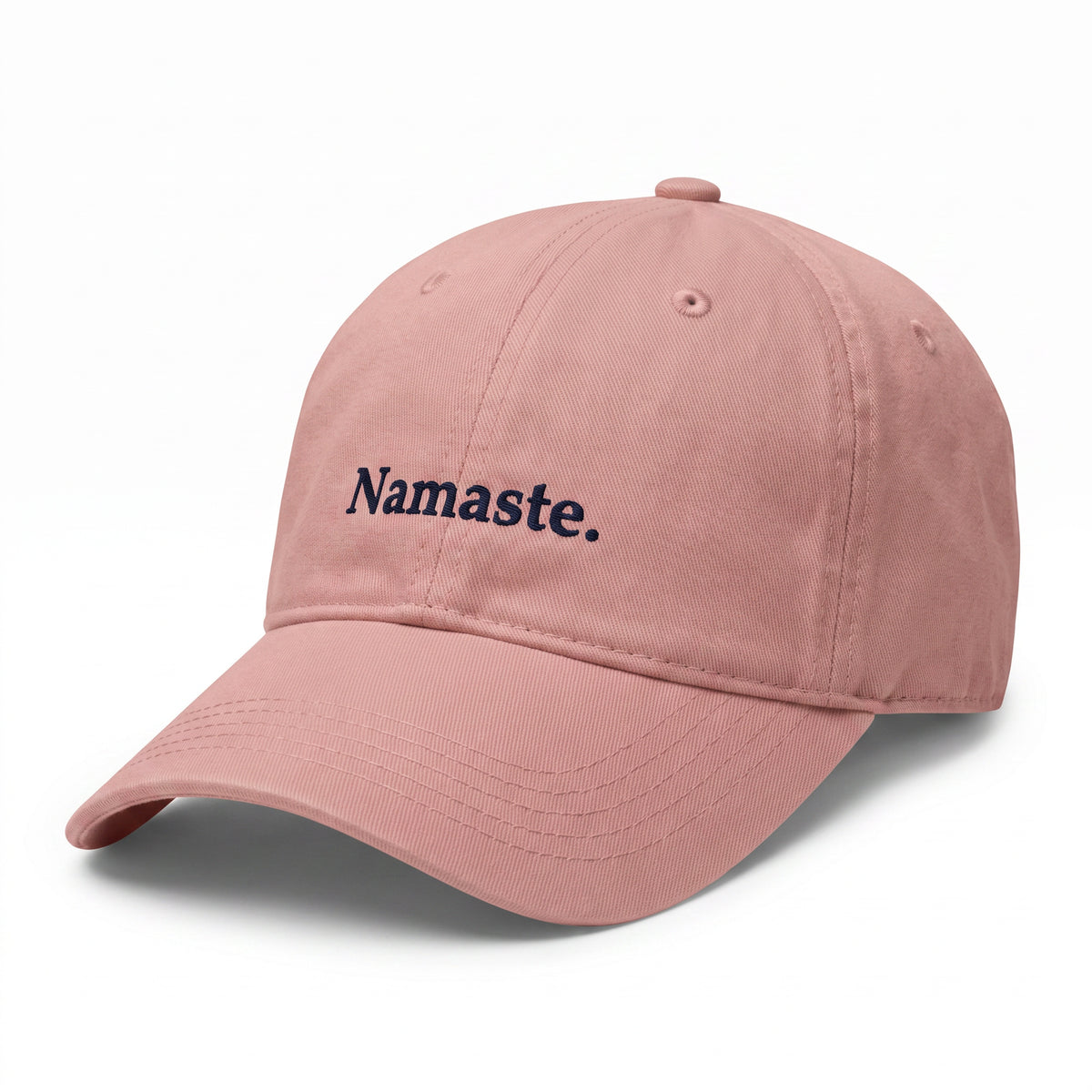 Namaste. embroidered pink baseball cap - No Hat No Play