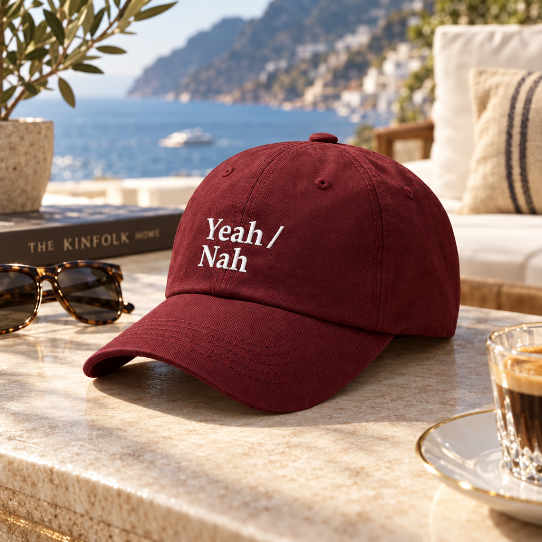 Yeah / Nah - Embroidered Cotton Cap