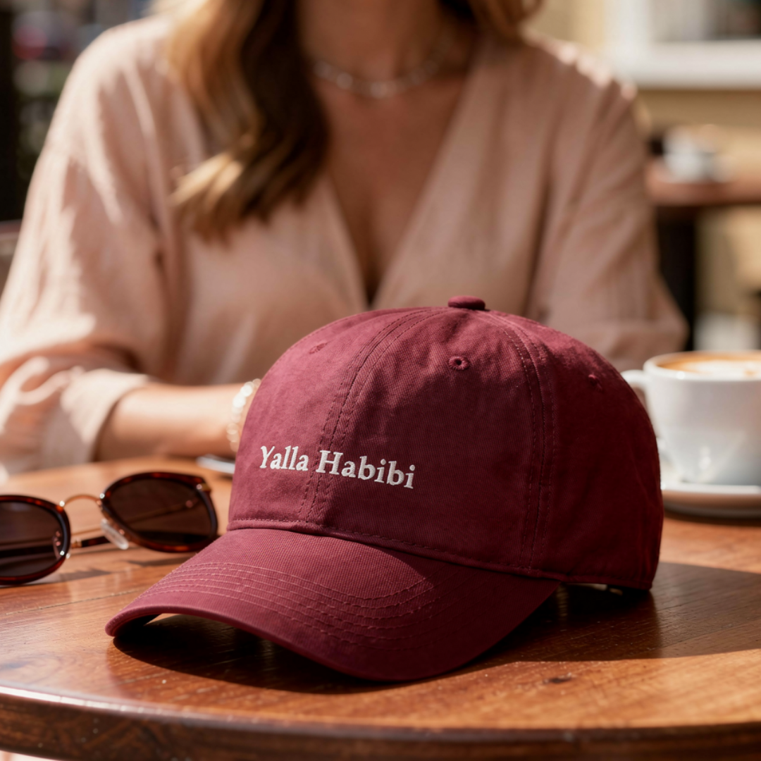Yalla Habibi - Embroidered Cotton Cap